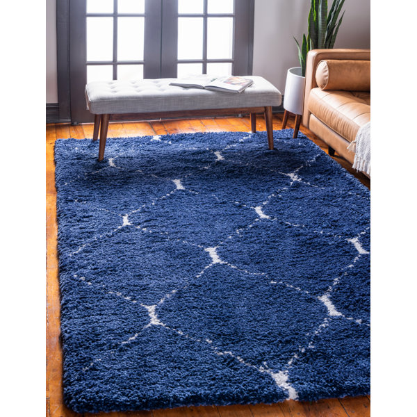 House of Hampton® Wyndmoor Geometric Navy Blue Area Rug & Reviews Wayfair